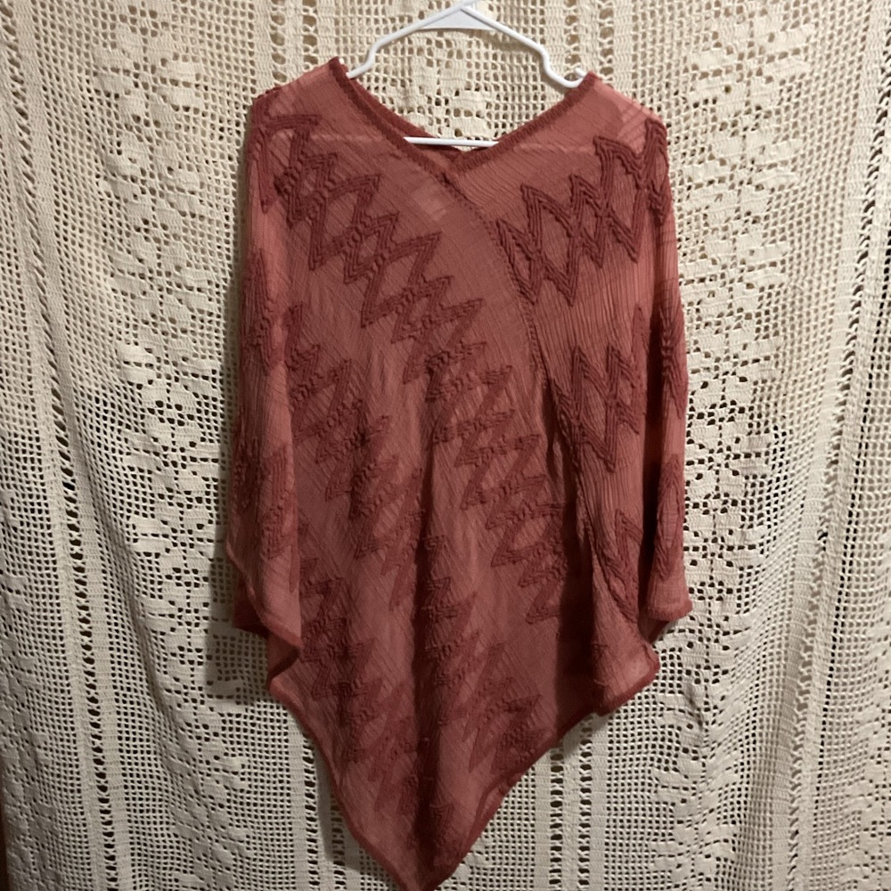 Mauve Chenille Shawl One Size